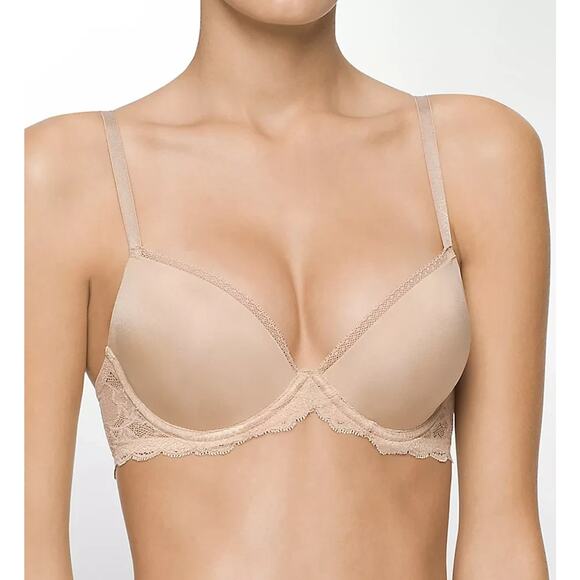 Calvin Klein Other - Calvin Klein Seductive Comfort Demi Lift Convertible Bra, Beige Size 38DD 1187